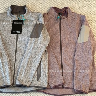 Henan Sangpo Autumn and Winter New Vertical Collar Outdoor Cold-proof Warm Knitted Fleece Jacket Couple Cardigan Cross-border