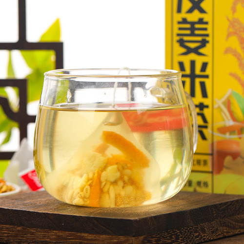 Chunzitang tangerine peel and ginger rice tea 160g tangerine peel and ginger brown rice tea non-oil ginger fried rice tea triangular bag flower tea