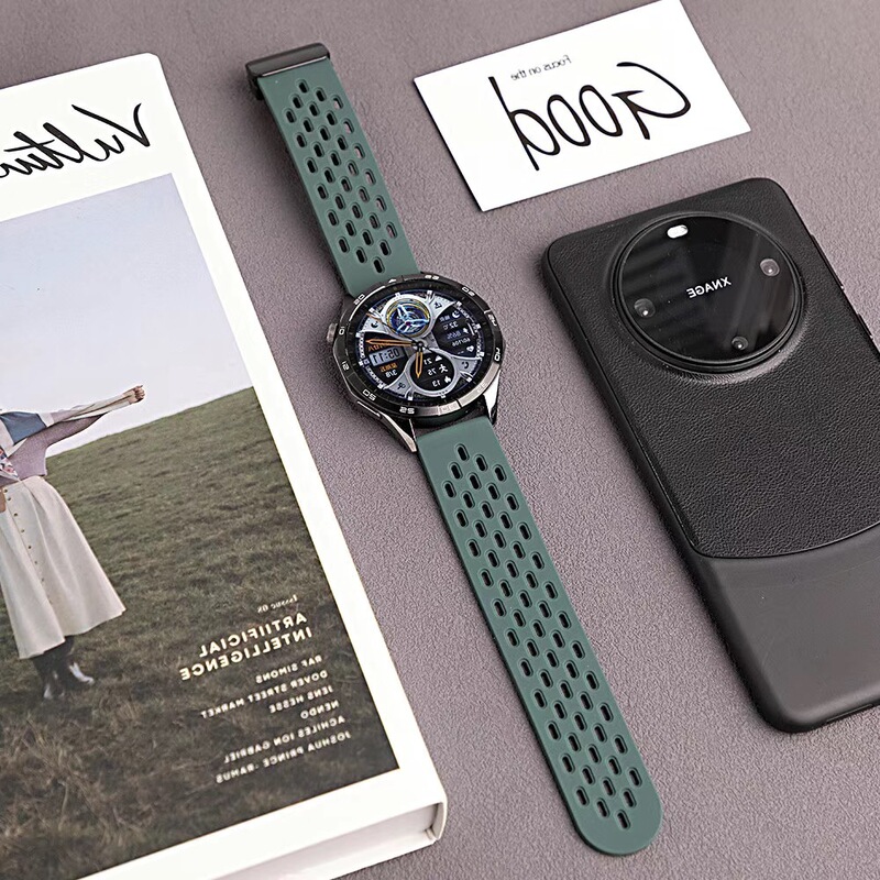 Huawei watch4/3pro Honor GT5 スポーツシリコン通気性吸汗性防水磁気バックル GT4 ストラップに適しています。|undefined