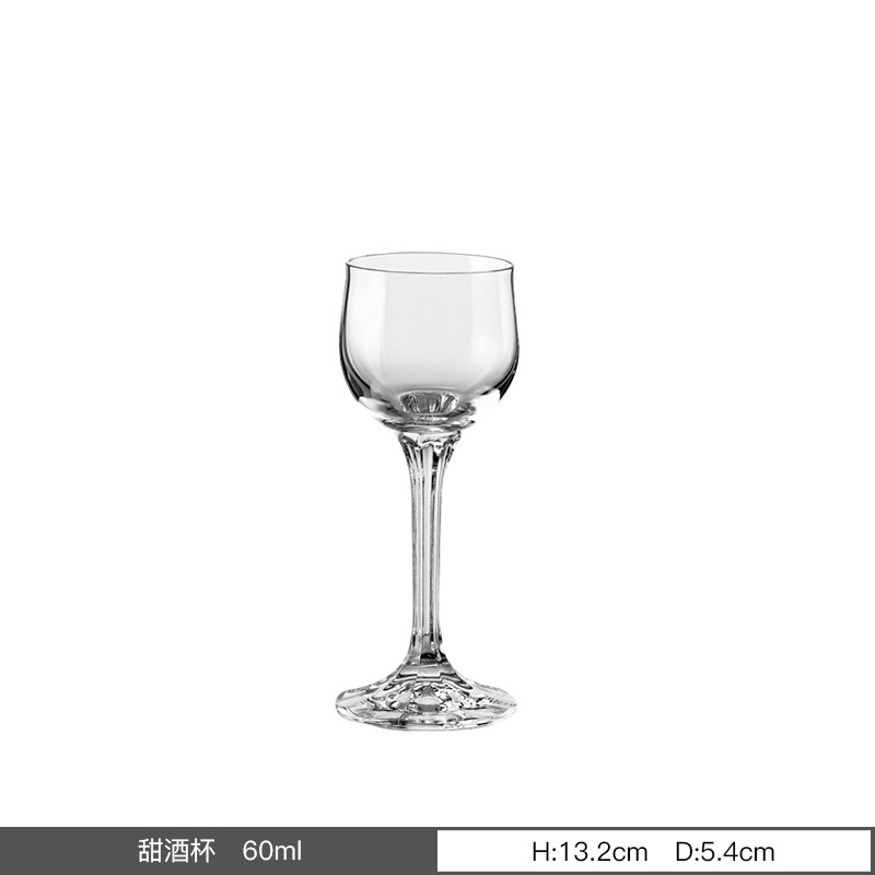 Importación checa sin plomo cristal taza de pie alto fábrica personalizada LOGO restaurante doméstico hotel al por mayor personalizado