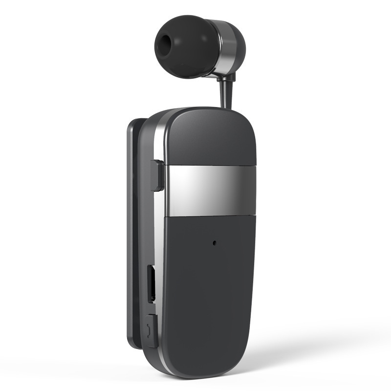 超長時間バッテリー搭載、伸縮式ケーブル付きBluetoothイヤホン、売れ筋片耳インイヤータイプ、着信時バイブレーション機能付きビジネスイヤホン|undefined
