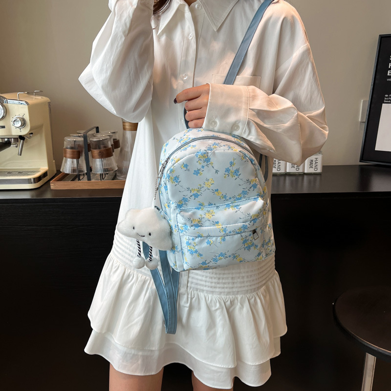 Primavera nueva flor suave mochila escolar niña fresca de gran capacidad mochila de estudiantes de secundaria secundaria mochila de estudiantes universitarios