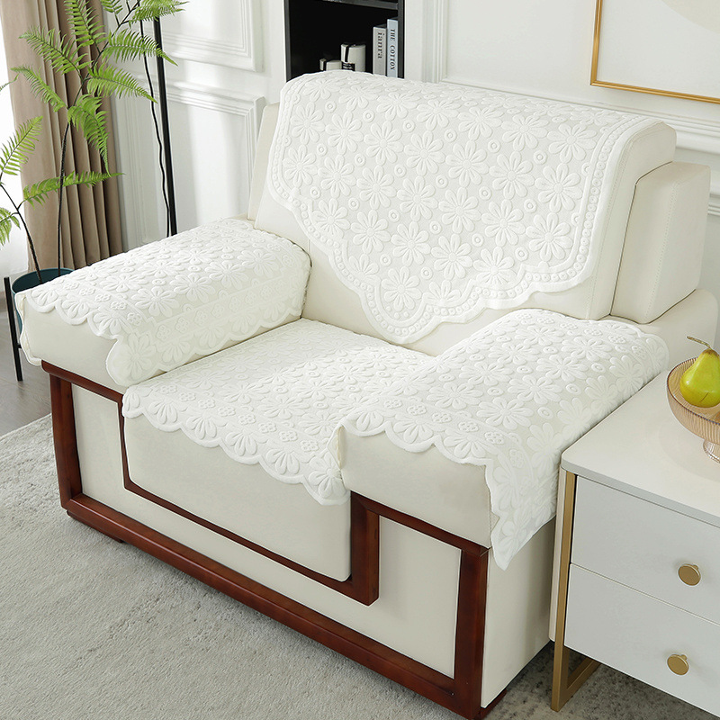 Sofá de oficina encaje espalda toalla toalla triángulo toalla de pasamanos hotel sala de conferencias toalla de sofá individual xiyi