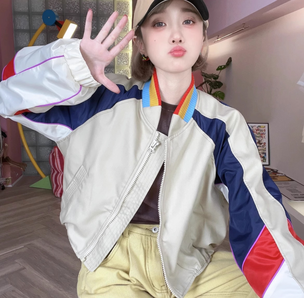 (2개) 소녀 코트 봄과 가을 2023 새로운 패션 미드 빅 어린이 탑 유행 어린이 자켓 가을 한국 패션