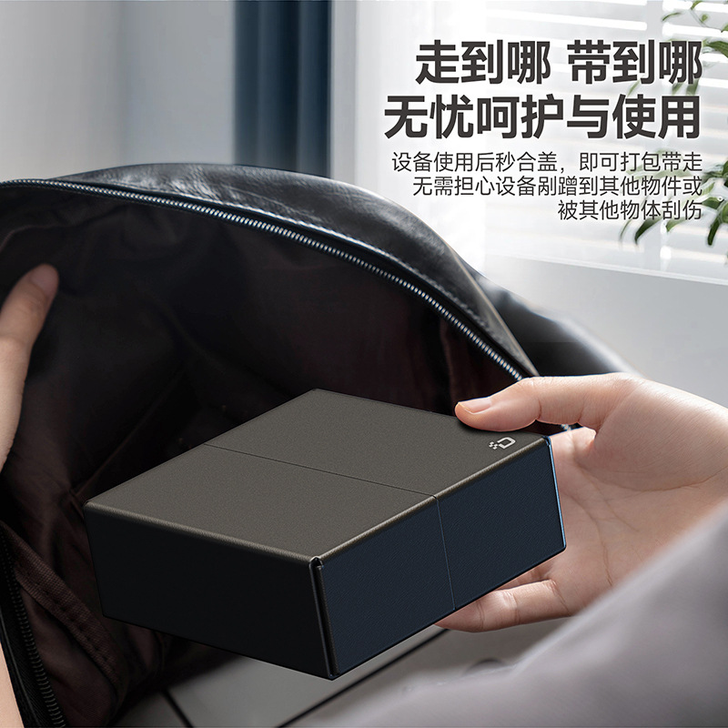 Aplicable a la cubierta protectora del host MacMini4Pro fábrica al por mayor caja de almacenamiento del host de la mini computadora cuero PU magnético