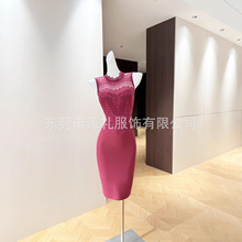 亚马逊跨境新款蕾丝性感包臀裙连衣裙绷带裙