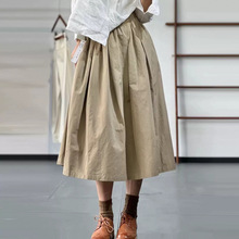 2025夏季新款原创文艺复古时尚韩版宽松大码女装显瘦百搭半身裙