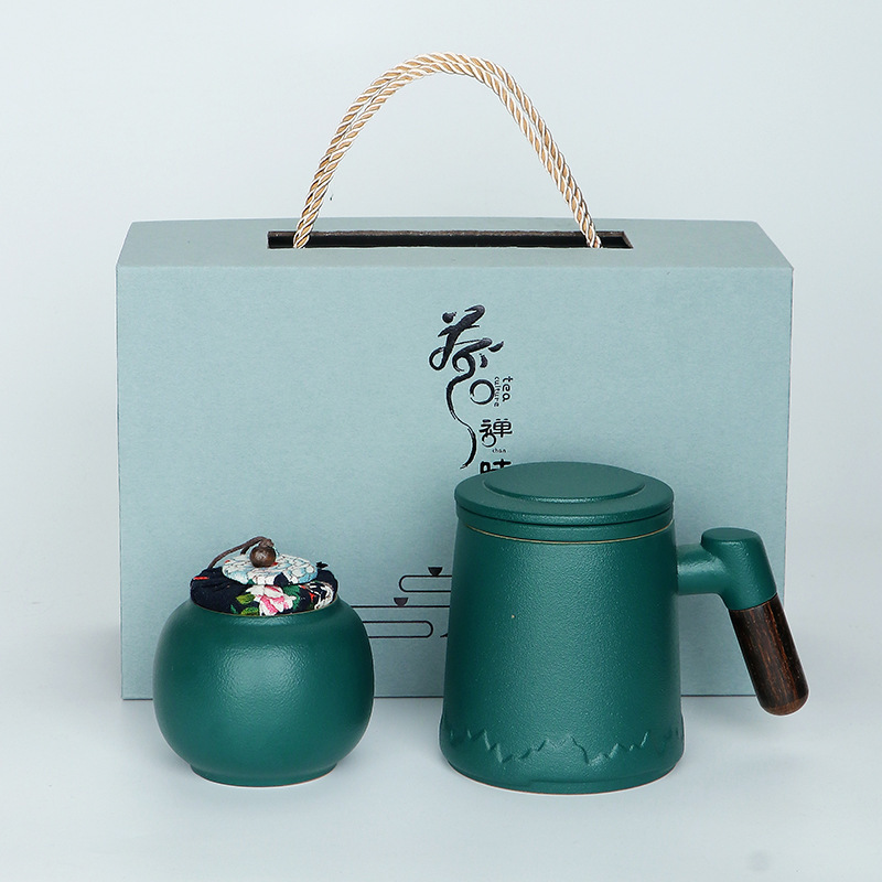 セラミックカップ茶水分離カップオフィスカップカップ蓋付き濾過カップマグカップ個人カップビジネスプレゼント|undefined