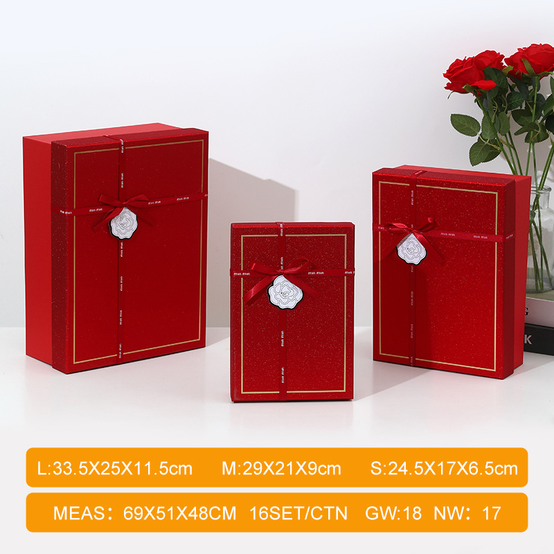Caja de Regalo Rectangular con Tapa de Cartón Gris para Regalos image 9