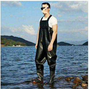 Thickened Durable Rain Pants, Water Pants, Half-Body One-Piece Fishing Waterproof Clothing, Water Shoes for Catching Fish, Full-Body