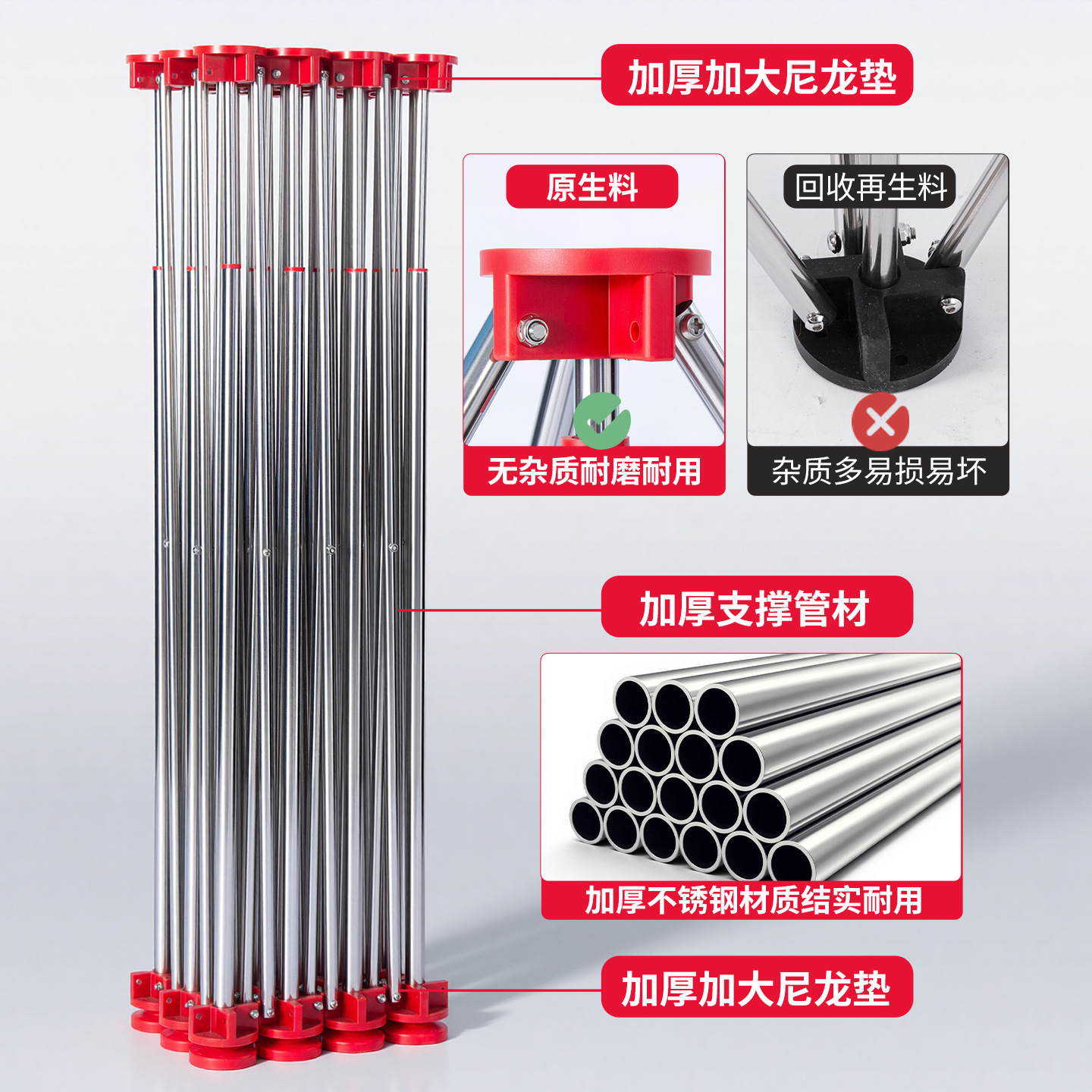 New Stainless Steel Spider-Leg Masonry Work Telescopic Foldable Thickened Woodworking Workbench Temporary Construction Support