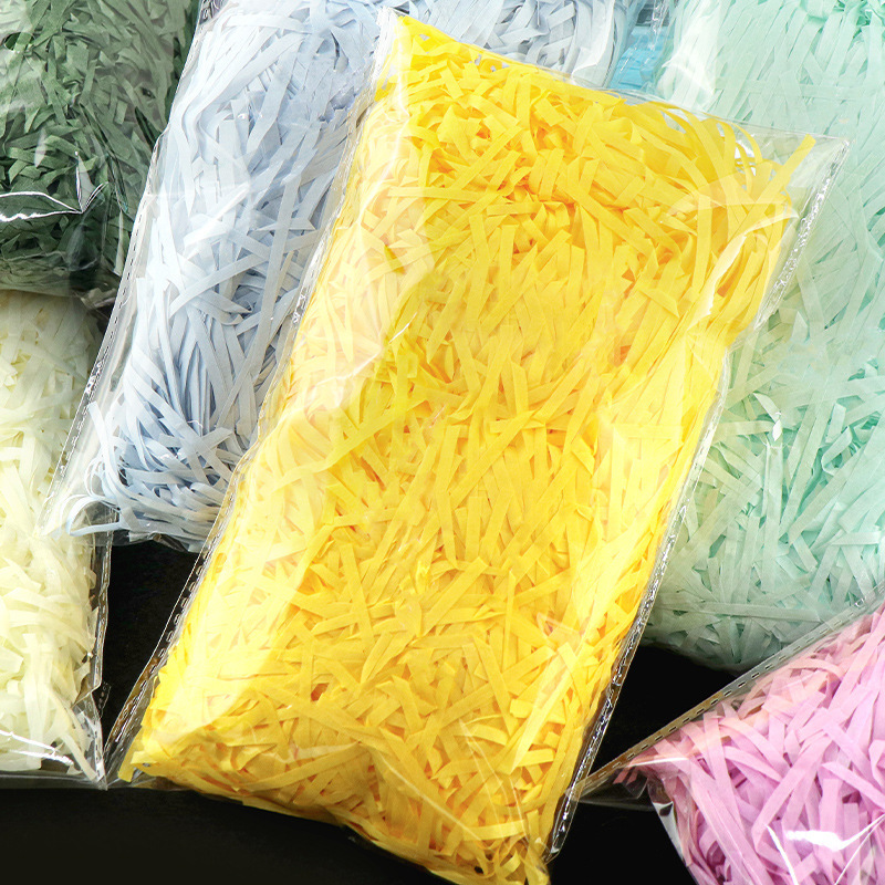 Ready Stock Large Quantity Raffia Paper Silk 10g 20g 50g Gift Wedding Candy Box Filler Shredded Paper Silk Manufacturer Wholesale