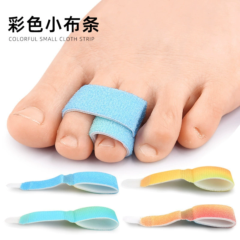 Градиент небольшой полоски ткани, разделитель пальцев рук и ног, изогнутые перевязь, пальцы ног, перекрывающий сепаратор липучки