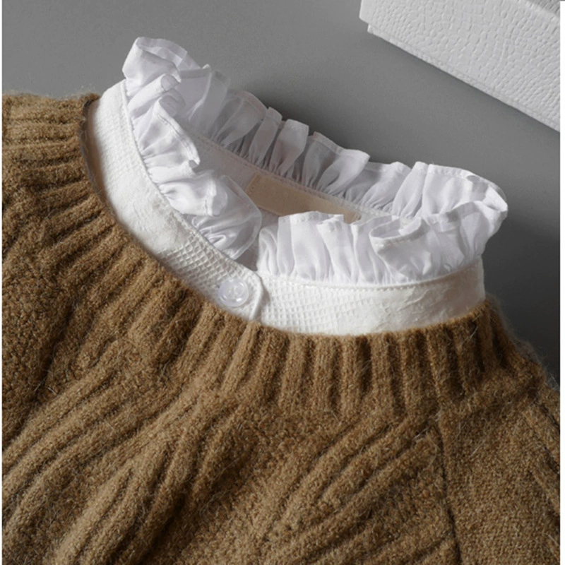 С Demi-season false collar, универсальный свитер, толстовка, рубашка