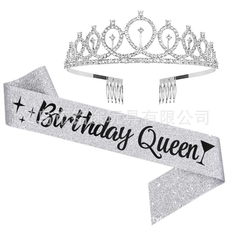 Vestido de Cumpleaños, Feliz Cumpleaños, Banda de Cumpleaños, Accesorios para Fiestas, Tocado, Corona de Cumpleaños, Cinta de Cumpleaños