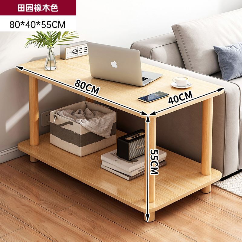 [경제 둥근 나무 다리] 목가적 인 오크 색 80*40*55cm