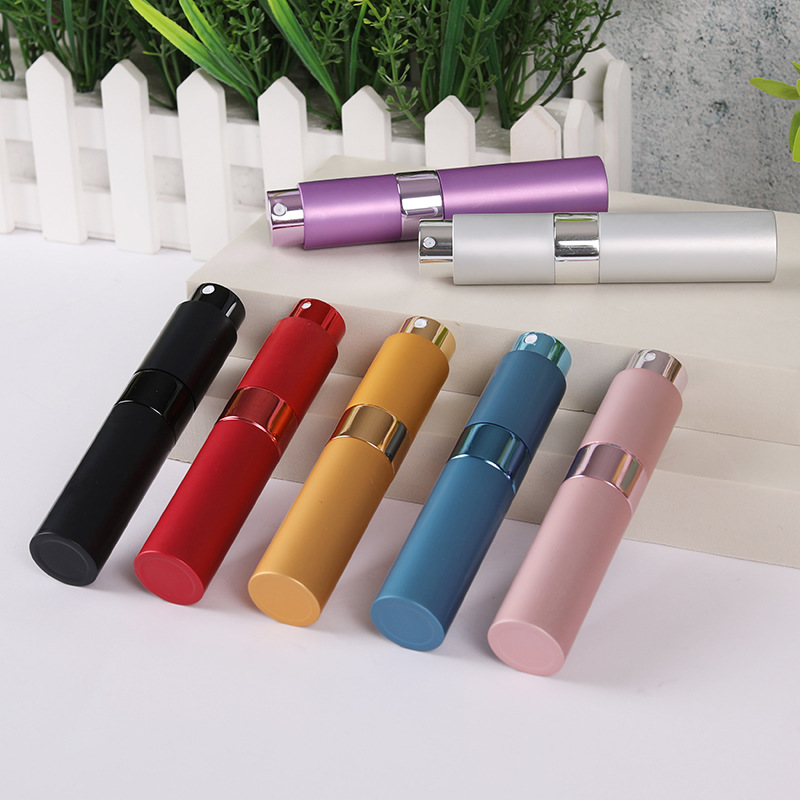 10ml香水分装瓶旋转伸缩便携喷雾口喷瓶喷剂小样玻璃空瓶印制logo