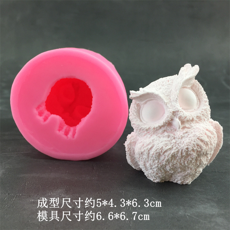 3D стерео мультфильм сова силиконовая форма