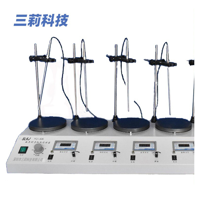 四联数显恒温磁力搅拌器 多联多头磁力搅拌器 六联恒温磁力搅拌机