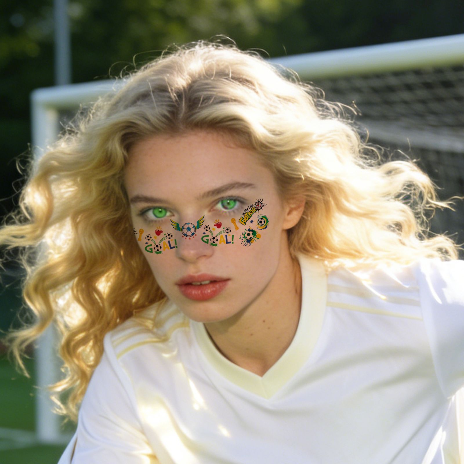 Tatuajes Temporales Faciales de Fútbol para la Copa Mundial de Papel de Transferencia de Agua Impermeables