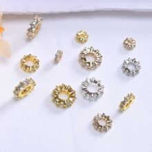 14K����ɫ΢��ʯ��߅�Ȧ��Ƭ��׸���diy�ִ�܇݆�鴮�����