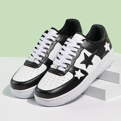 2023莆田鞋空軍一號板鞋男女款休閒潮星星鞋情侶運動小白鞋