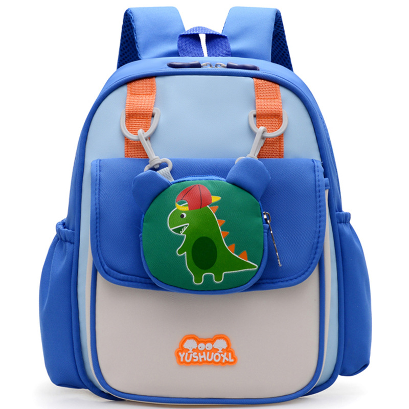 Dinosaurios de dibujos animados mochila para niños jardín de infantes lindas mochila preescolar 3 años 5 años niños respirables hombros