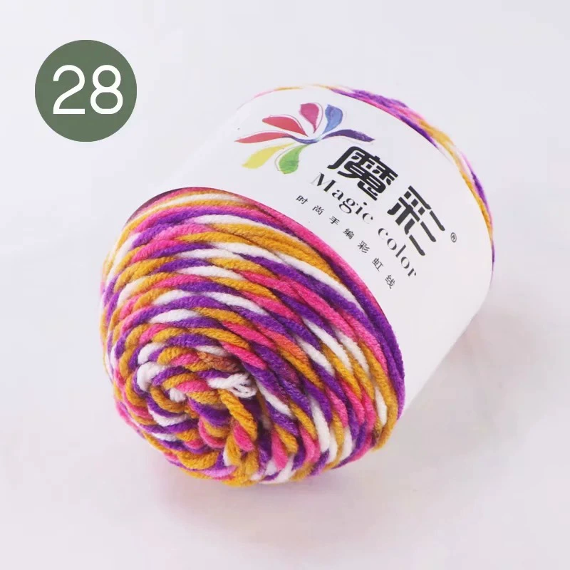Handmade rainbow yarn ball, multicolor gradient, wholesale options