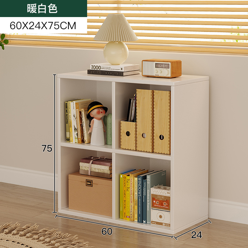 Estantería Estante de piso Estante de piso Estante de libro corto Dormitorio Combinación libre Gabinete de rejilla Ventana salediza Gabinete de almacenamiento de balcón Armario de almacenamiento