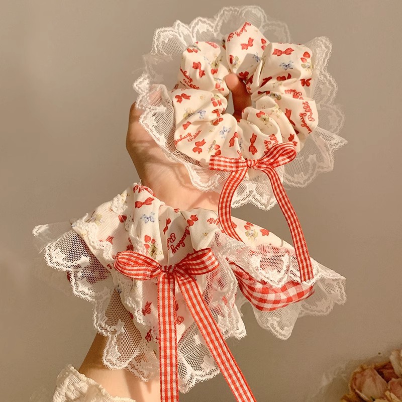 Anillo de cabello perezoso coreano cuerda de cabeza intestino grande niñas de alto nivel de la sensación de cabello de alta elasticidad correa de cabello de cabello super grande