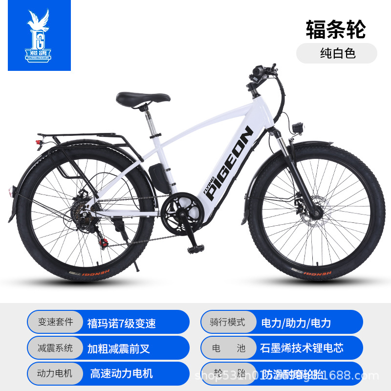Flying Pigeon Bicicleta de montaña eléctrica Batería de litio de 400W Nuevo estándar nacional para adultos Bicicleta de batería para hombres y mujeres