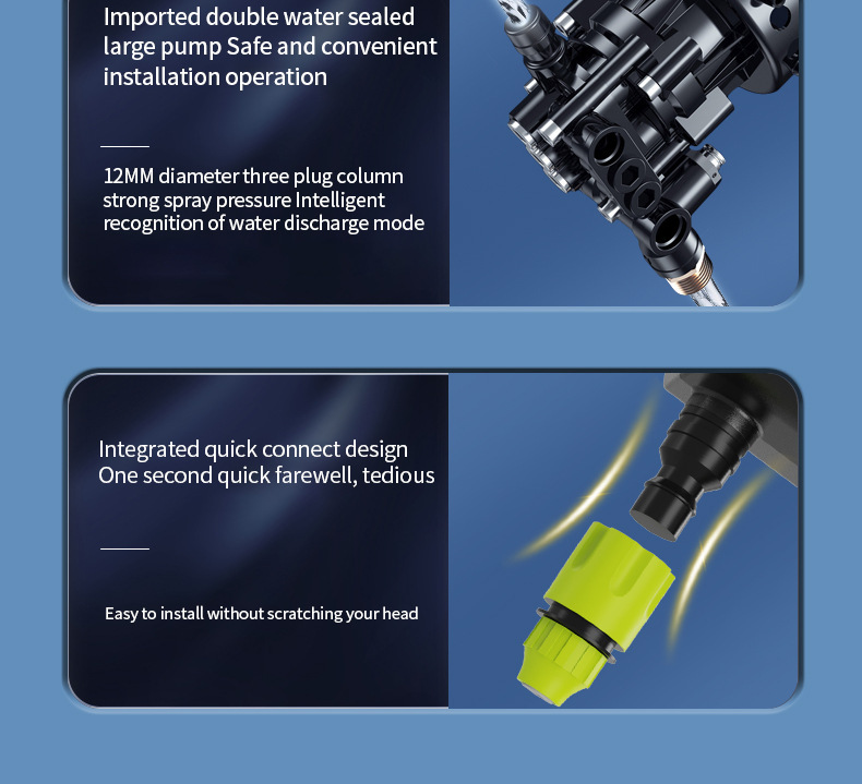 Cross-Border Wireless High-Pressure Water Gun Manufacturer Wholesale Lithium Battery Car Wash Garden Watering Lithium Battery High-Pressure Water Gun