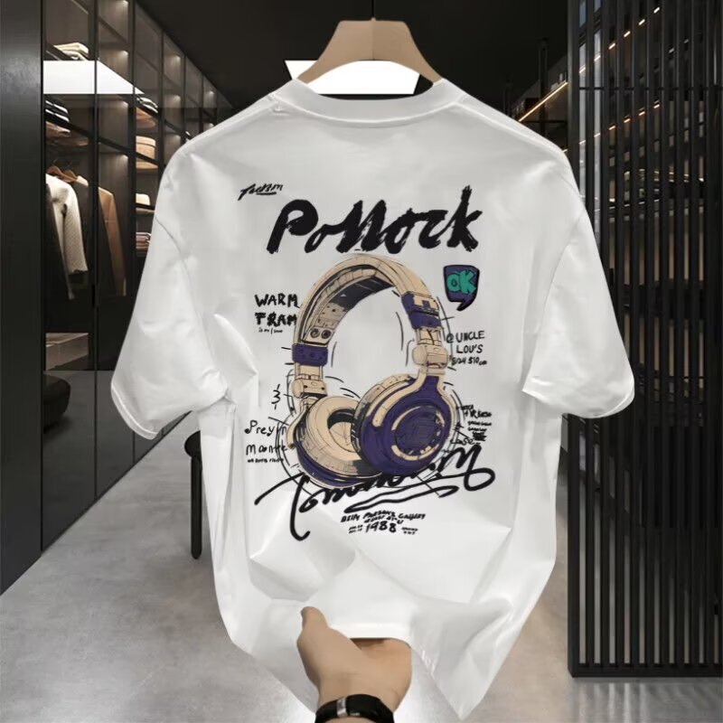 2026 New Summer Men's T-Shirt with Fashionable Printed Patterns, Versatile Casual American-Style Top, Short-Sleeved Men's T-Shirt 2026 New Summer Men's T-Shirt with Fashionable Printed Patterns, Versatile Casual American-Style Top, Short-Sleeved Men's T-Shirt