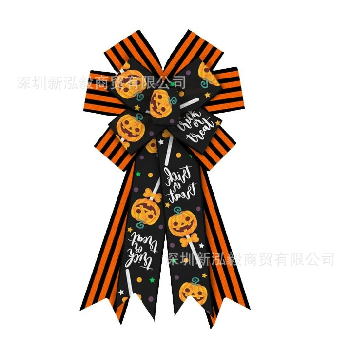 Большой Хэллоуин тыквенный бант осенний лук Хэллоуин дерево декоративный гирлянда украшения Хэллоуин украшения