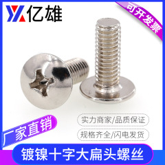 TMニッケルメッキ十字大皿頭ネジ 大皿頭傘頭ネジ M2M2.5M3M4M5M6M8 固定用A級品質
