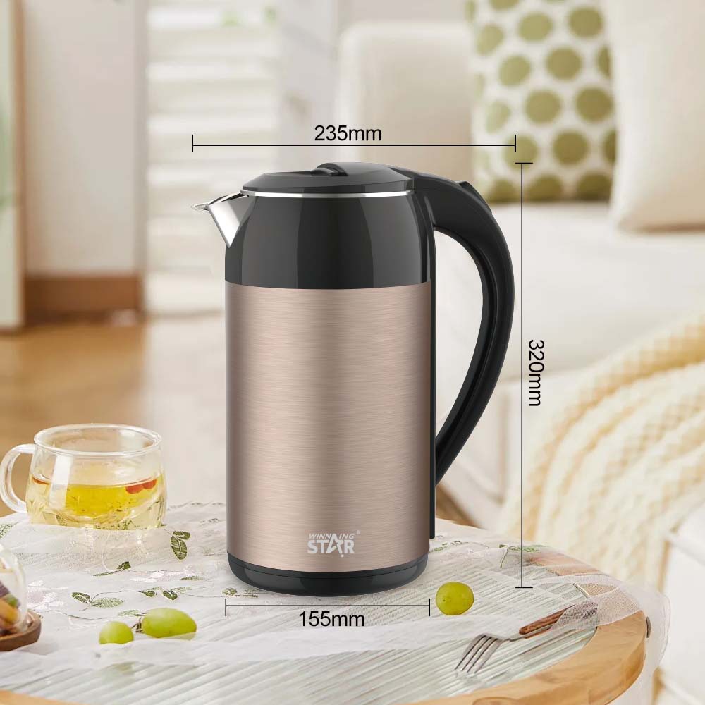 Winning star transfronteriza 201 acero inoxidable 3L hervidor eléctrico doméstico hervidor eléctrico eléctrico Kettle