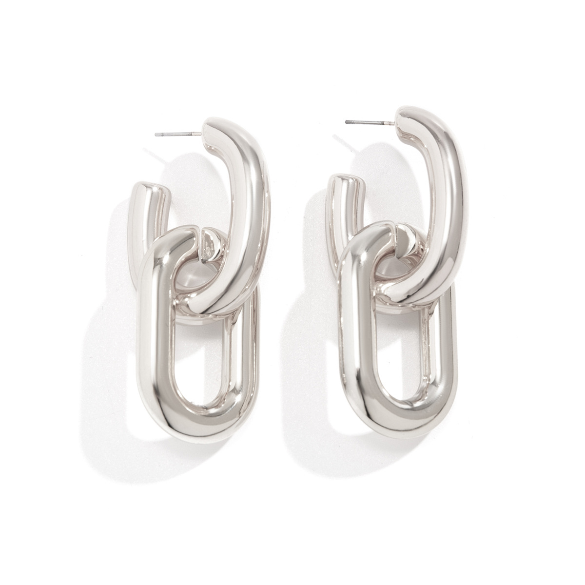 10g Weight Alloy Ear Needle Material Drop Earrings Classification 1 Pair Quantity Casual Occasion CCB Material Geometric Pattern Women's Gender Plating Design Simple Style Style 1 Pair Simple Style Geometric Plating CCB Drop Earrings 37
