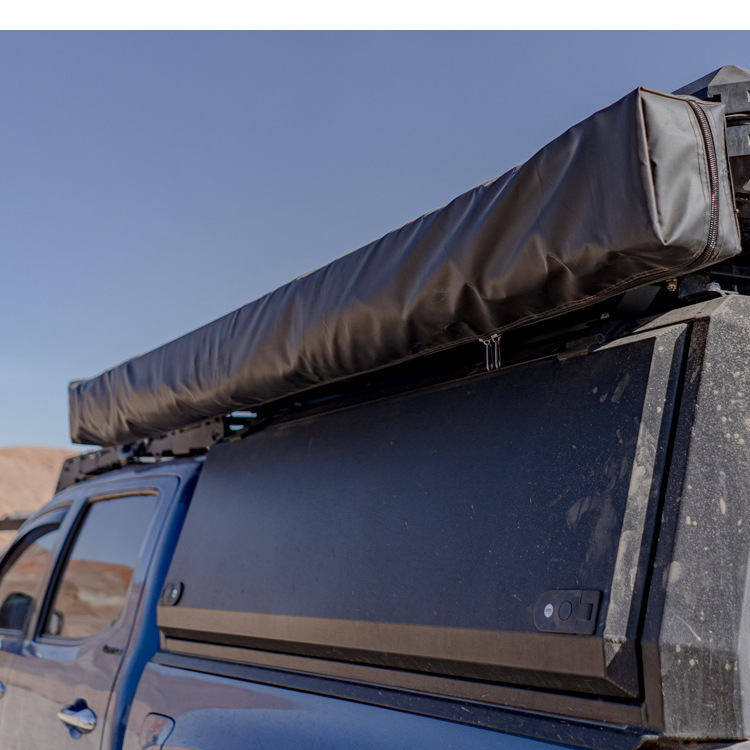 Car Roof Side Awning 180-Degree Fan-Shaped Pentagonal Automatic Outdoor Camping Car Roof Quick-Opening Side Awning