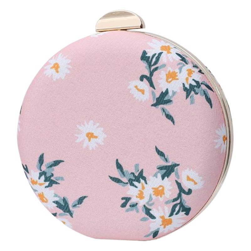 Nuevo estilo japonés embrague noche bolsa ins pequeño bolso redondo impreso pequeño tambor bolsa patrón impreso textura bolso