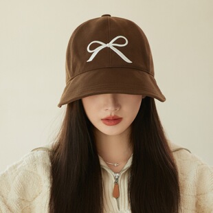 Bow cap for women 2024 new autumn and winter Korean style versatile ins cute and sweet equestrian hat shopping hat