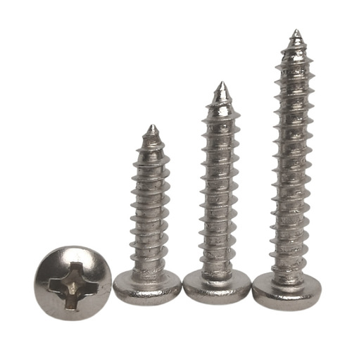 Wholesale round head cross tapping screws PA304/316 pan head screws stainless steel self tapping screws M2M3M4M5