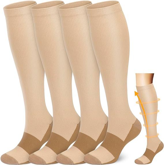 Calcetines de compresión transfronterizos Calcetines de pantorrilla Calcetines elásticos Deportes Ciclismo Correr Calcetines de yoga Calcetines de compresión de tubo largo para hombre Spot para mujer