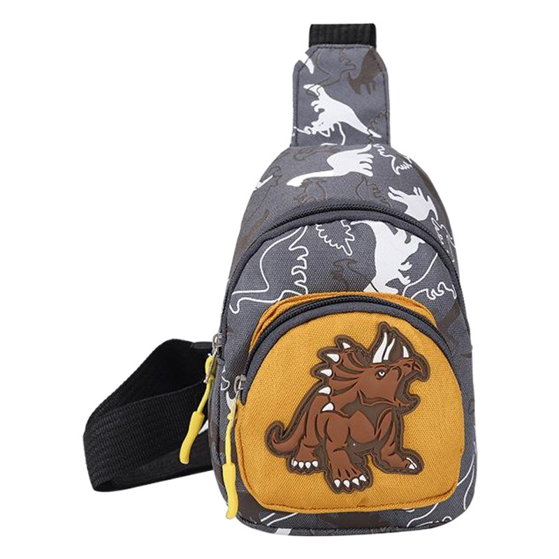 Al por mayor nuevo bolso de la cintura de los niños niño dinosaurio crossbody pequeño bolso moda niños pecho bolsa monedero bebé pequeña bolsa