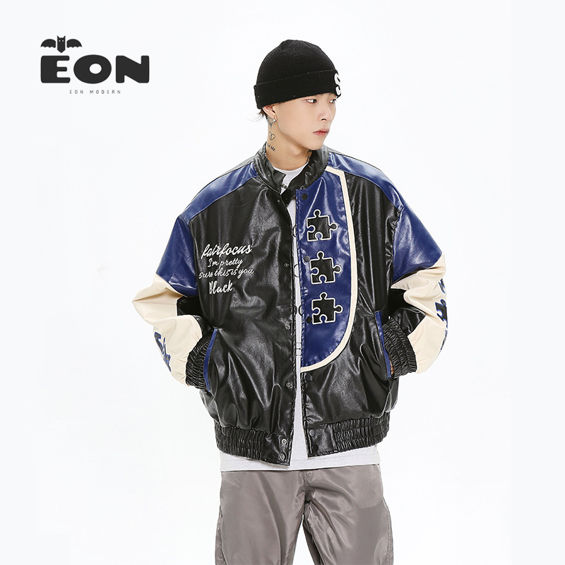 EON男装|新款实拍CG系列男女同款夹棉皮衣夹克外套