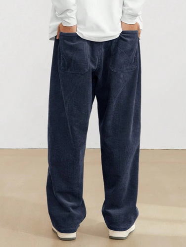 Men's Autumn/Winter Loose Wide Leg Pants Droopy Casual Pants for Men, Japanese Style Plain Color Simple Trendy Brand Work Pants