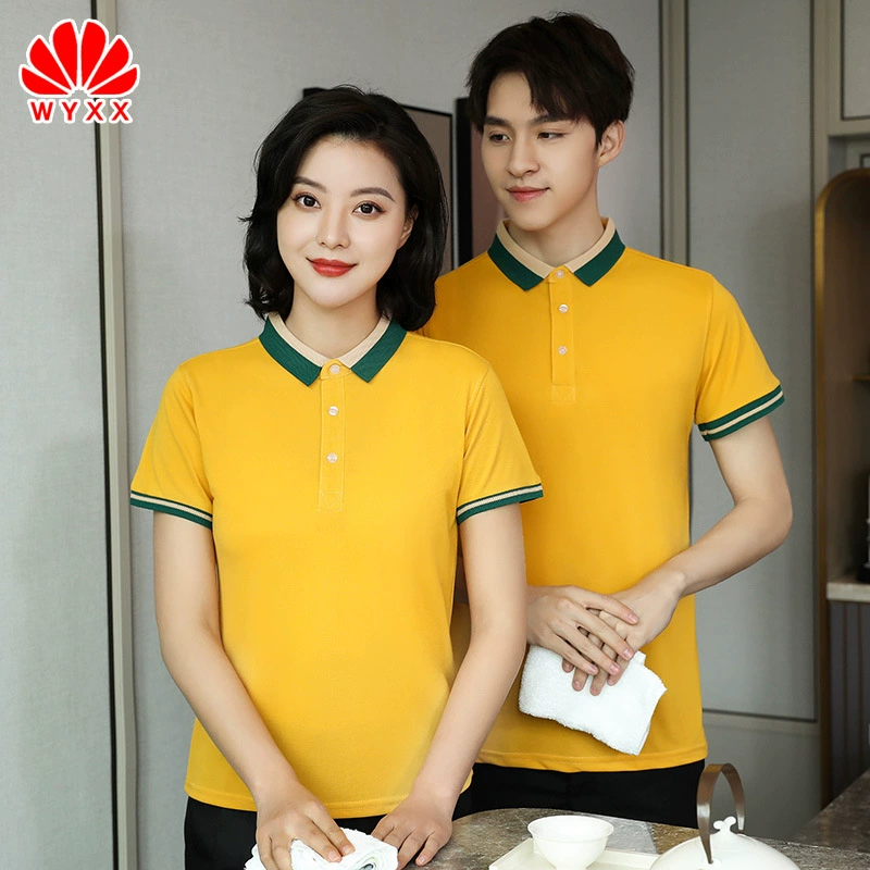 Летняя футболка с короткими рукавами, комбинезоны с фиксированным принтом, рубашка поло с лацканами, печать на заказ, рабочая одежда, предприятие, фабричная одежда, вышивка логотипа