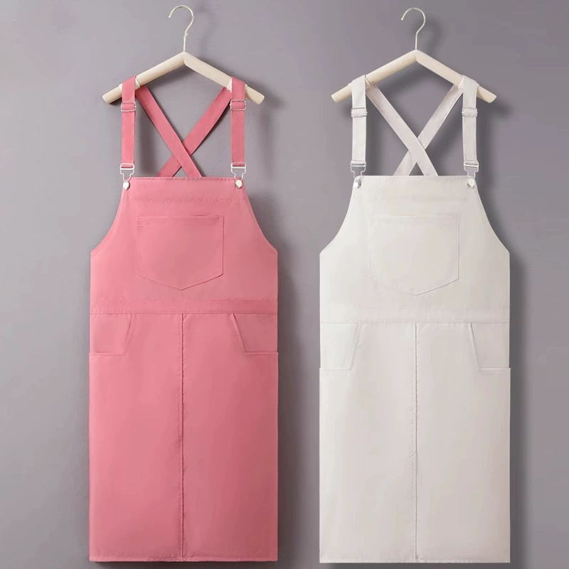 Фартук кухонный бытовой из чистого хлопка с индивидуальной печатью логотипа, для кейтеринга, специальная кухня, новинка 2025 года, холщовая рабочая одежда