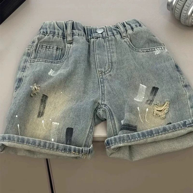 Pantalones de verano para niños, niños y niñas, pantalones casuales variados, pantalones medianos para niños, bebés, pantalones para niños pequeños image 4