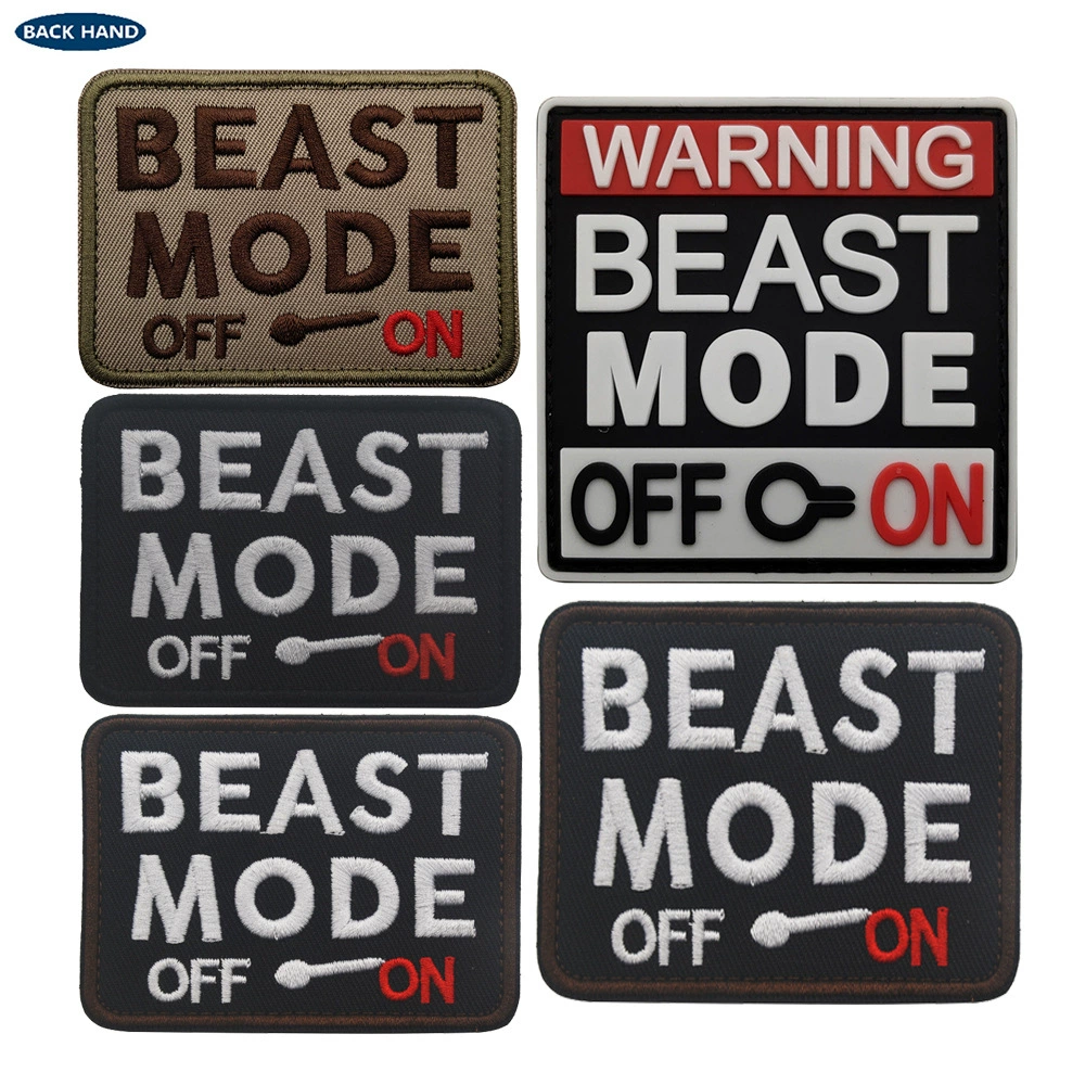 Beast Mode On Off Beast Mode Open interesting patch embroidery magic post emblem package stickers