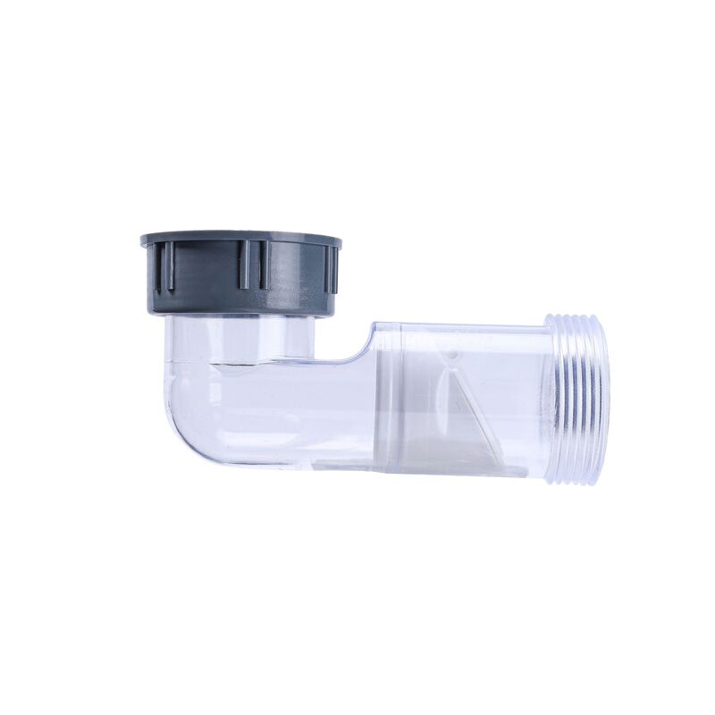 洗菜盆下水管配件45mm透明防臭弯头 横向排水管 防返味止回阀多用|undefined